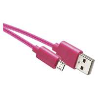 EMOS Töltő- és adatkábel USB-A 2.0 / micro USB-B 2.0, 1 m, rózsaszín