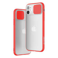 BlitzWolf Blitzwolf BW-AY2 iPhone 11 Pro Max (6,5") átlátszó ütésálló műanyag hátlap tok piros kerettel elh...