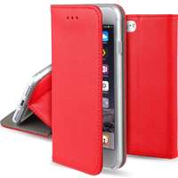 LG LG K3 telefon tok, könyvtok, oldalra nyíló tok, mágnesesen záródó, K100, piros
