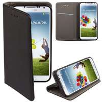 Samsung Samsung Galaxy S6 telefon tok, könyvtok, oldalra nyíló tok, mágnesesen záródó, SM-G920, fekete