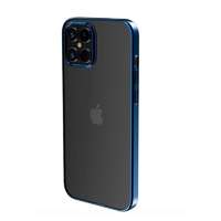Devia Devia Glimmer iPhone 12 Pro Max (6,7") átlátszó kemény hátlap tok kék kerettel