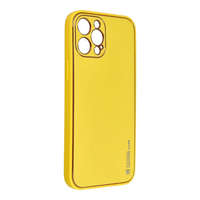 OEM Forcell Leather iPhone 11 Pro (5,8") sárga műbőr hátlap tok
