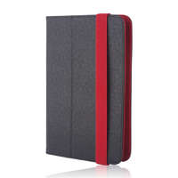 OEM Univerzális 7"-8" fekete-piros tablet könyvtok