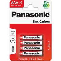 Panasonic Elem PANASONIC Red Zinc 1,5 V cink-mangán AAA (4db) R03RZ/4BP