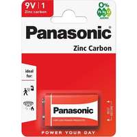 Panasonic Elem PANASONIC Red Zinc 9 V cink-mangán 6F22RZ/1BP