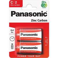 Panasonic Elem PANASONIC Red Zinc 1,5 V cink-mangán BABY (2db) R14RZ/2BP