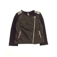 Idexe IDEXE fekete vékony bőrhatású átmeneti kabát