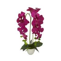  Orchidea Művirág 2 szálas kerek kaspóban 55cm - Többféle