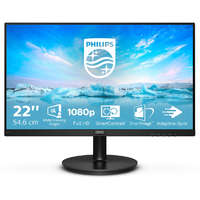 Philips Philips 221V8 VA Monitor, 21.5", 1920x1080, 16:9, 250cd/m2, 4 ms, VGA/HDMI