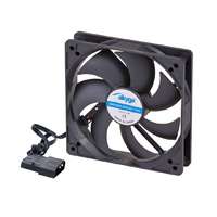 Akyga Akyga System fan 12 cm black AW-12A-BK Molex 120x120 mm Számítógép tok Ventilátor Fekete 1 dB