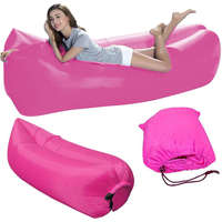 OEM Air Lazy Bag pumpa nélkül felfújható matrac, 220cm x 70cm, rózsaszín