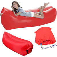 OEM Air Lazy Bag pumpa nélkül felfújható matrac, 220cm x 70cm, piros
