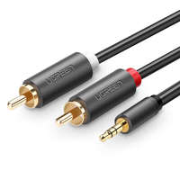 Ugreen UGREEN AV102 kábel 2x RCA (Cinch) jack 3,5 mm 10 m (fekete)