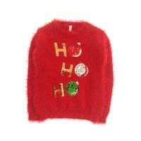 Idexe IDEXE karácsonyi szőrmés piros pulóver