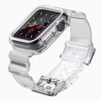 Apple Apple Watch 4-6 / SE (44mm) Light Strap Set okosóra szíj tokkal, Fekete