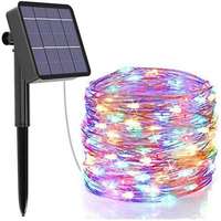 ProGarden 200 micro LED-es napelemes kerti dekor fényfüzér, színes