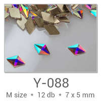 Profinails Profinails forma strasszkövek #Y-100 Crystal AB 6 db (8x5 mm deltoid)