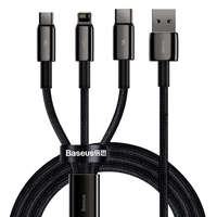 Baseus Baseus Tungsten Gold 3 az 1-ben USB-kábel, USB-mikro-USB / USB-C / Lightning, 3,5 A, 1,5 m (fekete)