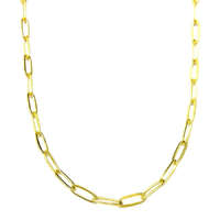 Maria King Hosszú szemes rozsdamentes acél nyaklánc arany színben, 50 cm