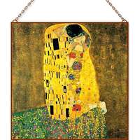  Gustav Klimt - A csók üvegkép