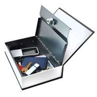 Malatec Malatec könyv alakú fém biztonsági széf, 2 kulccsal, 24×15,5×5,5 cm, fekete-fehér