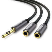 Ugreen Ugreen 10532 audio kábel 0,2 M 3.5mm 2 x 3.5mm Fekete