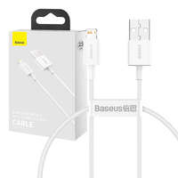 Baseus USB-kábel a Lightning Baseus Superior sorozathoz, 2,4A, 0,25 m (fehér)