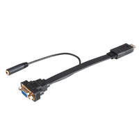 Akasa Akasa AK-CBHD18-20BK video átalakító kábel 0,2 M HDMI A-típus (Standard) VGA (D-Sub) Fekete