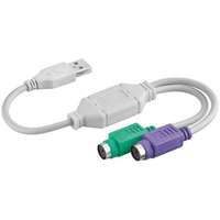 Akyga Akyga AK-AD-15 PS/2 kábel 0,25 M 2x 6-p Mini-DIN USB A Fehér