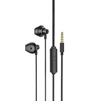 Hoco Stereo headset, fülhallgató, 3.5 mm jack csatlakozóval, fekete, Hoco M75