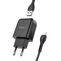 Hoco HOCO hálózati töltő USB + kábel lightning 8-pin 2A N2 Vigor fekete
