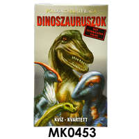  Kártya, Dinoszauruszok, kvartett, 6,5x10 cm dob.