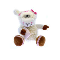 Medito Plüss bárány, göndör szőrű, hímzett szemű, 2 szín, 40 cm (ülve 26 cm), párnával