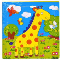 Medito Fa puzzle, zsiráfos, színes, 9 db-os,15*15 cm V