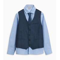 Next next mellény, ing és nyakkendő szett kék 4-5 év (110 cm)