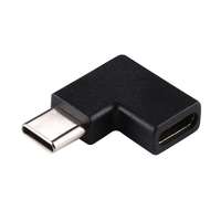 Sony Adapter (Type-C aljzat - Type-C, adatátvitel és töltés, 90 fokos / derékszög) FEKETE Xiaomi Pocop...