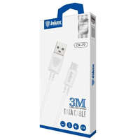 3M INKAX CK-49 Micro USB 3M Adatkábel - Fehér