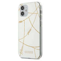 Guess Guess GUHCP12SPCUCHWH iPhone 12 5,4" fehér kemény tok Gold Chain Collection Guess / GUE000874 tel...