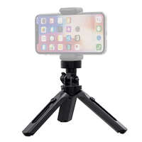Hurtel Mini Állvány telefon tartó szerelhető szelfi bot kamera GoPro tartó fekete