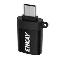 Deluxe ENKAY adapter (USB aljzat - Type-C, OTG, adatátvitel) FEKETE Asus ROG Phone 7, Huawei P60 Pro, Xi...