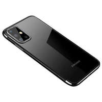 Hurtel Clear Color tok Gel TPU gömbölyű telefontok a Samsung Galaxy A72 4G fekete