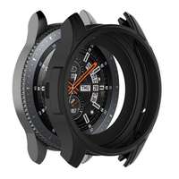 Samsung Szilikon keret (BUMPER, ütésálló) FEKETE Samsung Galaxy Watch 46mm (SM-R800N), Samsung Gear S3 Fr...
