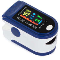 OEM Pulzoximéter Pulzusmérő Véroxigénszint mérő készülék - Ujjra csiptethető, Kék