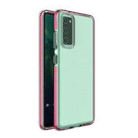 Hurtel Spring tok Tiszta TPU gél védőtok színes tok Samsung Galaxy A02S EU Sötét Pink