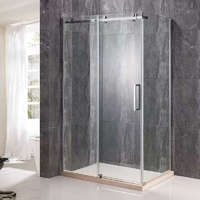 Diplon Diplon 120x80 cm fényűző tolóajtós aszimmetrikus zuhanykabin, 8mm edzett áttetsző üveggel, 195 cm...