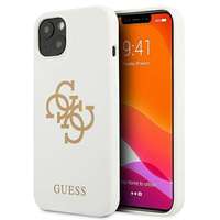 Guess Guess GUHCP13SLS4GGWH iPhone 13 mini 5.4 „fehér / fehér kemény tok Szilikon 4G Logo