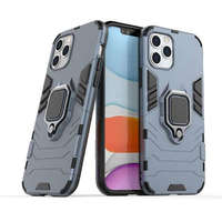 Hurtel Ring Armor tok kitámasztható Kemény tok iPhone 12 Pro / iPhone 12 kék telefontok