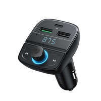 Ugreen UGREEN FM adó Bluetooth 5.0 autó töltő mp3 3x USB TF Micro SD 4,8 fekete (CD229)