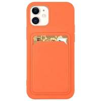 Hurtel Szilikon tok bankkártyatartóval iPhone 13 Pro Orange