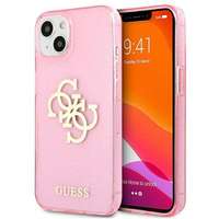 Guess Guess GUHCP13SPCUGL4GPI iPhone 13 mini 5,4 „pink / rózsaszín kemény tok csillámos 4G Big Logo